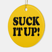 SIND ZUM KOTZEN ES AUF! KERAMIK ORNAMENT (Links)