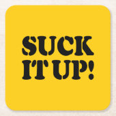 SIND ZUM KOTZEN ES AUF! RECHTECKIGER PAPPUNTERSETZER (Vorderseite)