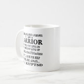 sind zum Kotzen es PTSD I Is A Warrior Kaffeetasse (Vorderseite Links)