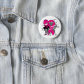 Sind zum Kotzen Girl Breast Cancer Button (Beispiel)