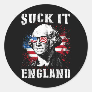 Sind zum Kotzen It England Funny 4. Juli Gedenktag Runder Aufkleber