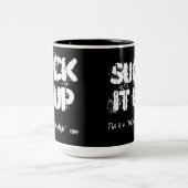 Sind zum Kotzen Sie es oben Zweifarbige Tasse (Mittel)