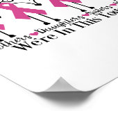 sind zusammen Familienfreunde Brustkrebs-Wissen Poster (Ecke)
