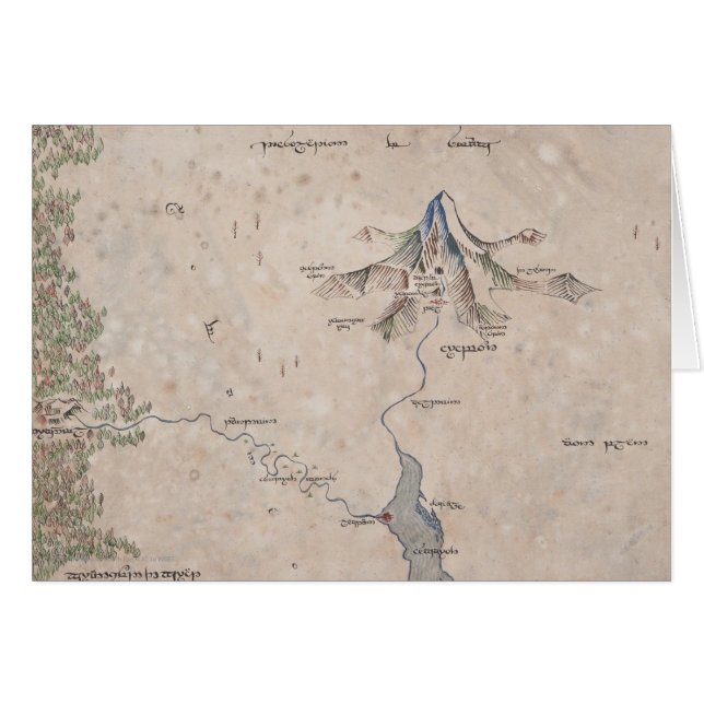 Sindarin Karte des einsamen Berges (Vorderseite (Horizontal))
