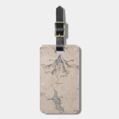 Sindarin Karte des einsamen Berges Gepäckanhänger (Vorderseite vertikal)