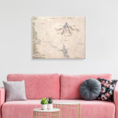 Sindarin Karte des einsamen Berges Leinwanddruck (Insitu (Wohnzimmer))