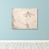 Sindarin Karte des einsamen Berges Leinwanddruck (Insitu (Holzboden))