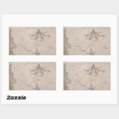 Sindarin Karte des einsamen Berges Rechteckiger Aufkleber (Blatt)