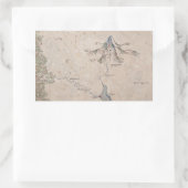 Sindarin Karte des einsamen Berges Rechteckiger Aufkleber (Tasche)