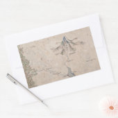 Sindarin Karte des einsamen Berges Rechteckiger Aufkleber (Umschlag)