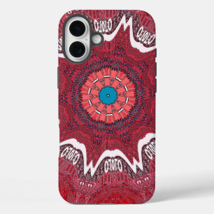 Sindhi Ethnic Tribal Art Print iPhone 16 Plus Hülle