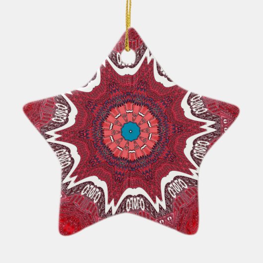 Sindhi Ethnic Tribal Art Print Keramikornament (Vorne)
