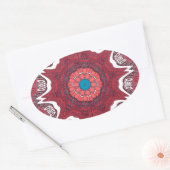 Sindhi Ethnic Tribal Art Print Ovaler Aufkleber (Umschlag)