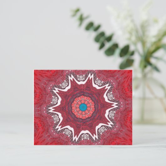 Sindhi Ethnic Tribal Art Print Postkarte (Stehend Vorderseite)