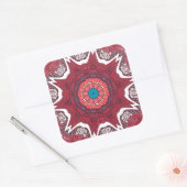 Sindhi Ethnic Tribal Art Print Quadratischer Aufkleber (Umschlag)