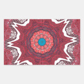 Sindhi Ethnic Tribal Art Print Rechteckiger Aufkleber (Vorderseite)