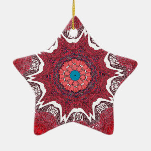 Sindhi Ethnische Stammesmuster-Kunstprint Keramikornament