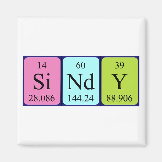 Sindy Periodenmagnet Magnet (Vorne)