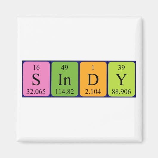 Sindy Periodenmagnet Magnet (Vorne)