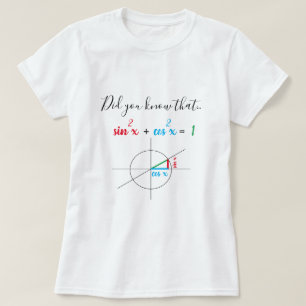 Sine Cosine Mathematik Identity Custom T-Shirt