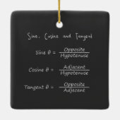 Sine Cosine Tangent Right Triangle Trigonometrie Keramikornament (Rückseite)