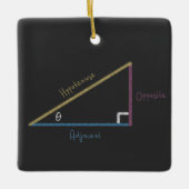 Sine Cosine Tangent Right Triangle Trigonometrie Keramikornament (Vorderseite)