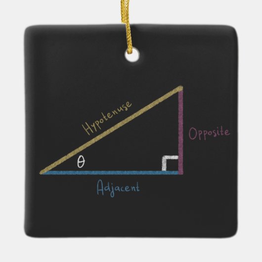 Sine Cosine Tangent Right Triangle Trigonometrie Keramikornament (Vorderseite)
