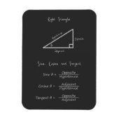 Sine Cosine Tangent Right Triangle Trigonometrie Magnet (Vertikal)