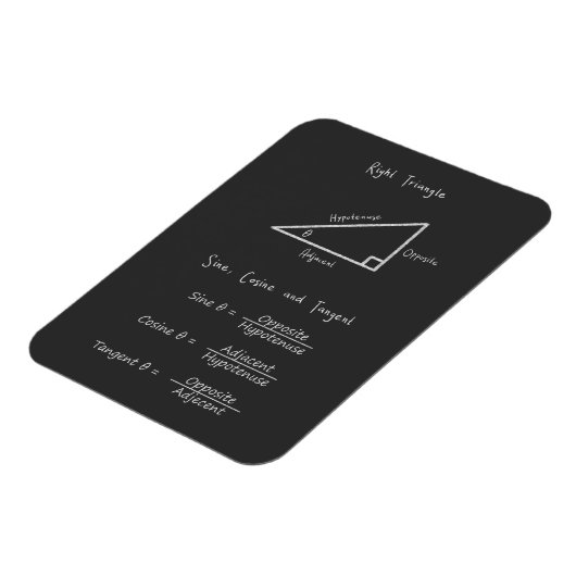 Sine Cosine Tangent Right Triangle Trigonometrie Magnet (Linke Seite)