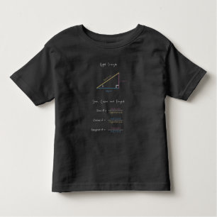 Sine Cosine Tangent Right Triangle Trigonometrie T Kleinkind T-shirt