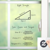 Sine Cosine Tangent Trigonometry Math Black Fensteraufkleber (Zuhause)