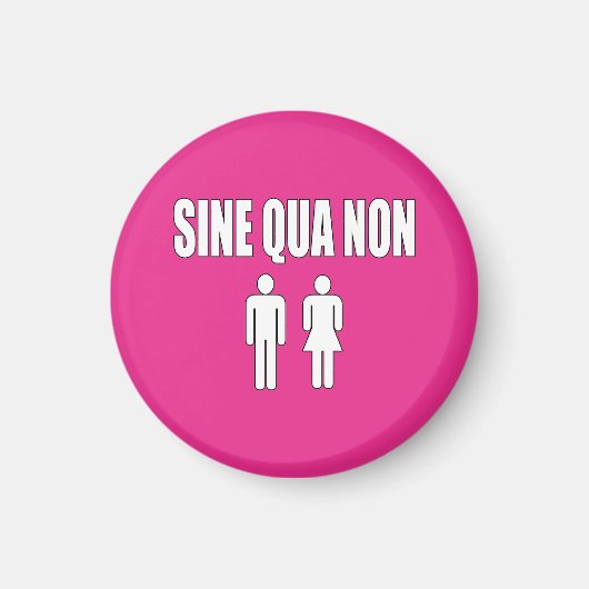Sine Qua Nicht-romantisches lateinisches Zitat Val Magnet (Vorne)