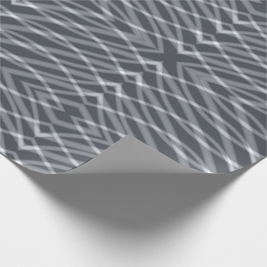 Sine Wave Puls Signal Modernes Abstraktes Kunstdes Geschenkpapier (Ecke)