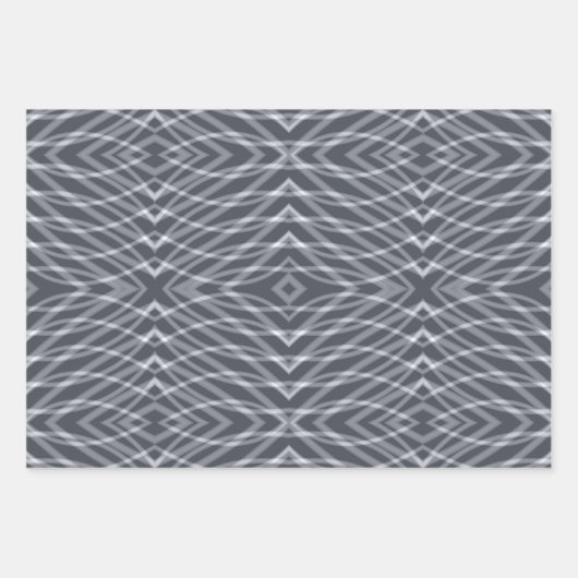 Sine Wave Puls Signal Modernes Abstraktes Kunstdes Geschenkpapier Set (Vorderseite)