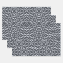 Sine Wave Puls Signal Modernes Abstraktes Kunstdes Geschenkpapier Set