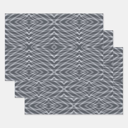 Sine Wave Puls Signal Modernes Abstraktes Kunstdes Geschenkpapier Set (Set)