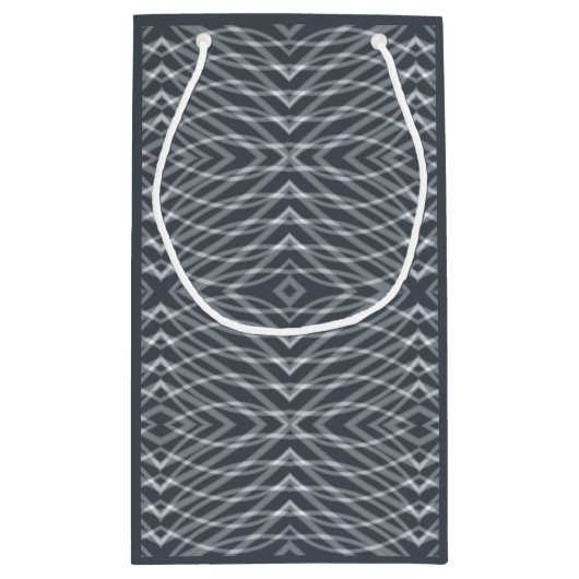 Sine Wave Puls Signal Modernes Abstraktes Kunstdes Kleine Geschenktüte (Rückseite)