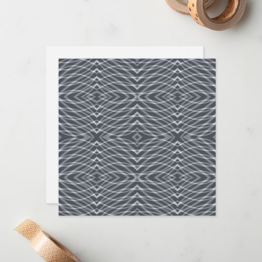 Sine Wave Puls Signal Modernes Abstraktes Kunstdes Mitteilungskarte (Vorderseite/Rückseite Beispiel)