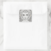 Sinedoconnor Quadratischer Aufkleber (Tasche)