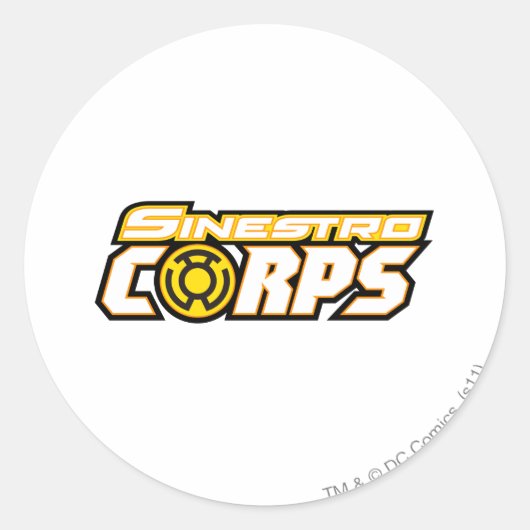 Sinestro Corps Runder Aufkleber (Vorderseite)