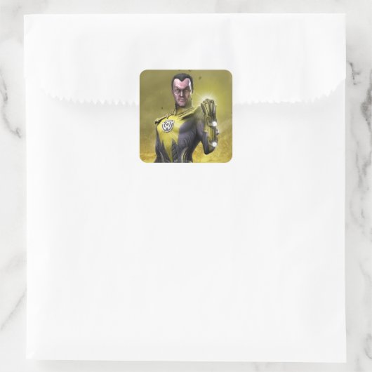 Sinestro Quadratischer Aufkleber (Tasche)