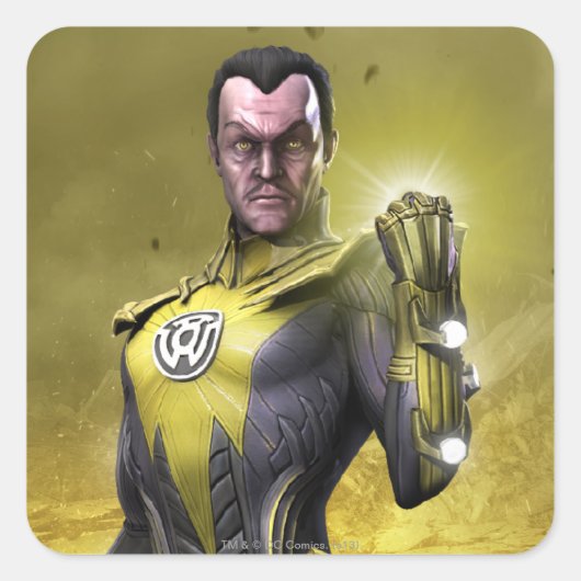 Sinestro Quadratischer Aufkleber (Vorderseite)