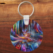 "Sinewaves Of Light" Modern Futuristic Beautiful Schlüsselanhänger
