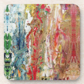 Sinfonie des Chaos - Palette Abstrakter Real Artis Getränkeuntersetzer (Vorderseite)