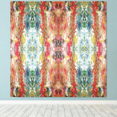 Sinfonie des Chaos - Palette Abstrakter Real Artis Leinwanddruck (Insitu (Holzboden))