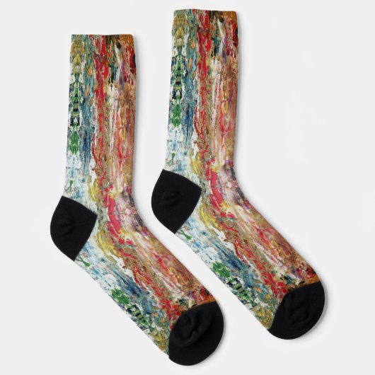 Sinfonie des Chaos - Palette Abstrakter Real Artis Socken (Rechts)