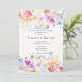 Sinfonie Watercolor Einladung (Stehend Vorderseite)