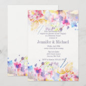 Sinfonie Watercolor Einladung (Vorne/Hinten)