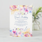 Sinfonie Watercolor Einladung (Stehend Vorderseite)