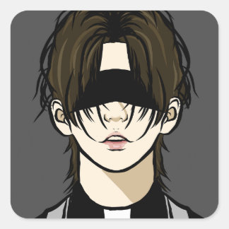 sinful desire quadratischer aufkleber